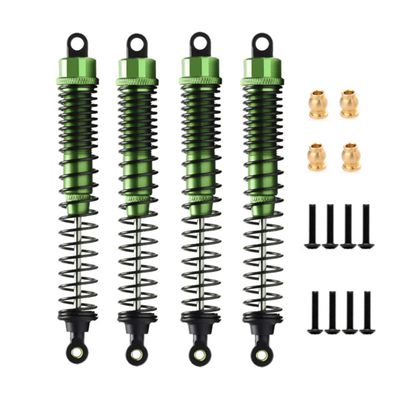 130mm RC Shock Absorber damper Adjustable Type For RC Car 1/10 Crawler Truck HPI HSP Losi Axial Tamiya Redcat Upgrade Part 4pcs/set(Green)