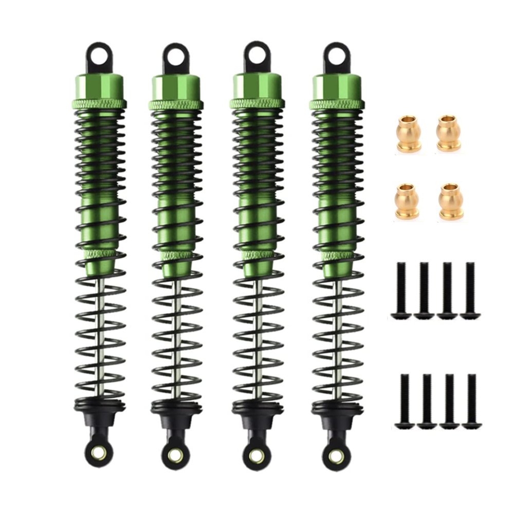 130mm RC Shock Absorber damper Adjustable Type For RC Car 1/10 Crawler Truck HPI HSP Losi Axial Tamiya Redcat Upgrade Part 4pcs/set(Green)