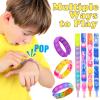 40Pcs Pop Fidget Bracelets Toys,Christmas Party Favors,Bubble Bracelets,Stress Anxiety Relief Sensory Toys for Kids Adults ADHD ADD Autism,Classroom Exchange Gifts,Birthday Gifts,Game Prizes view 2