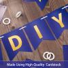 TaoBary 135 Pcs DIY Banner Custom Letters Kit Make Your Own Banner for Birthday Graduation Party Decor Include 107 Letters and Numbers, 16 Symbols, 2 String Lights, 5 Needles, 5 Rope (Navy Blue) view 4