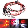 2 Sets RC 4 LED Light Kit Accessories RC Headlights/Taillight Kit for 1/10 Crawler Car Axial SCX10 D90 D110 TRX4 TRX6 Redcat Upgrades Parts view 3