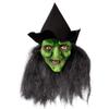 Bagima Witch Witch Halloween 28 * 16 * 6 Witch Face Cover with Hair and Hat Latex Old Witch Face Cover Halloween Party Scary Witch Costume Dress up Props view 3