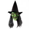 Bagima Witch Witch Halloween 28 * 16 * 6 Witch Face Cover with Hair and Hat Latex Old Witch Face Cover Halloween Party Scary Witch Costume Dress up Props view 4