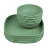 Re-Play Toddler Plates - 9 In and Bowls - 20 Oz. - Kids Plates and Bowls, Microwave and Dishwasher Safe - Set of 4x4 - Sage view 1