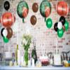 137 PCS Football Balloons Arch Garland Kit Football Balloons Football Foil Mylar Balloons for Kids Boys Teenager Mens Sport Theme Birthday Party Decoration (Black, Green, Brown) view 2
