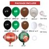 137 PCS Football Balloons Arch Garland Kit Football Balloons Football Foil Mylar Balloons for Kids Boys Teenager Mens Sport Theme Birthday Party Decoration (Black, Green, Brown) view 4