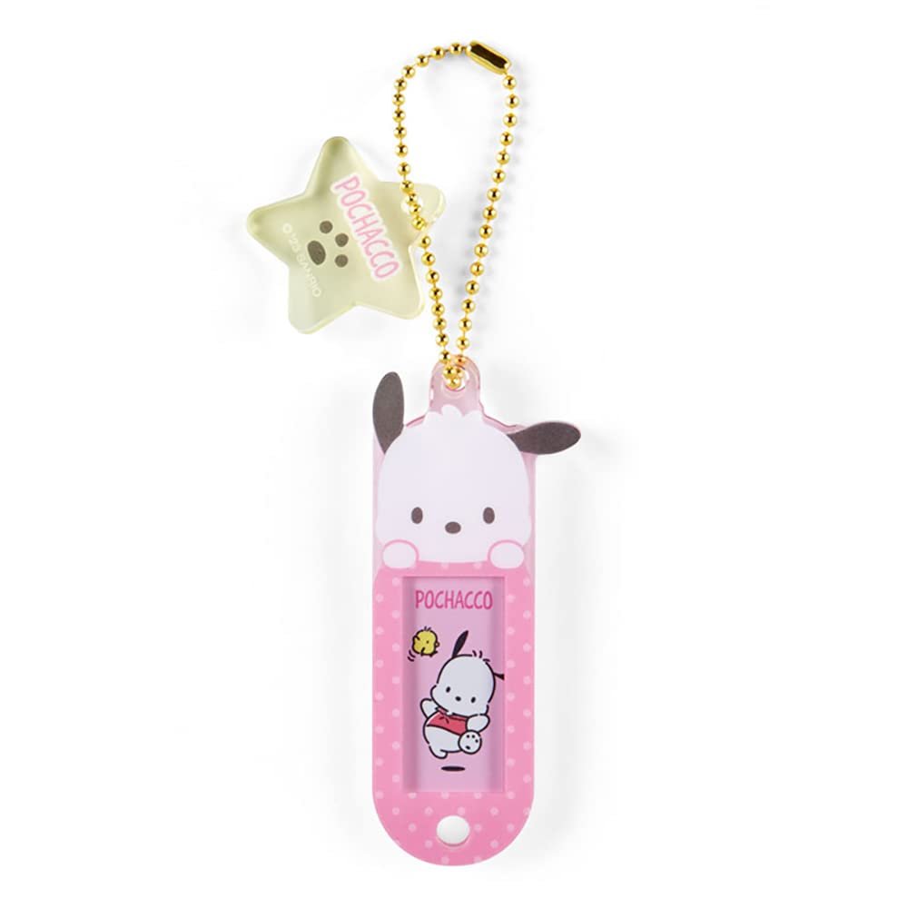 SANRIO Pochacco Name Tag: Accessories, Name Tag, Kid, Pink, 3 x 7.5 x 0.5 cm