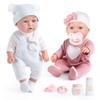 eDollable 12 inches Realistic Twins Baby Doll with Clothes and Pacifiers, Boy and Girl Baby Dolls Toy Set for Toddler Girls 36 Months and Up view 1