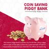 Custom Ceramic Piggy Banks for Kids | Perfect Sized Cute Coin Saving Pot with Rubber Holders | Personalized Name Pig Money Box for Girls and Boys - Pink view 3