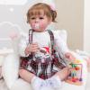 TERABITHIA 28 Inches Huge Size Rooted Hair Lifelike Reborn Baby Doll with Soft Weighted Cuddly Body Realistic Newborn Toddler Princess Girl Dolls, My Little Sweetheart view 1