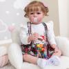 TERABITHIA 28 Inches Huge Size Rooted Hair Lifelike Reborn Baby Doll with Soft Weighted Cuddly Body Realistic Newborn Toddler Princess Girl Dolls, My Little Sweetheart view 4