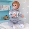 TERABITHIA 28 Inches Huge Size Rooted Blond Hair Lifelike Reborn Baby Doll with Soft Weighted Cuddly Body Realistic Newborn Toddler Boy Dolls That Look Real and Feel Real view 1