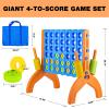 Ayeboovi Giant 4-in-A-Row, Jumbo 4-to-Score Yard Game for Kids and Adults Indoor Outdoor Party Family Connect Games Set with Quick Release Slider & Carrying Bag view 3