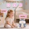 SANJOIN Kids Toddler Toys for Ages 2-4, Talking Hamster Repeats What You Say,Valentines Day Gifts for Boys Girls Interactive Plush Toy for 2 3 4 5 6 8 Year Old Boy Girl Birthday Gift (Gray) view 3