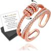 Adjustable Anxiety Ring for Women, to My Granddaughter, I Will Protect You from Anything You Fear Fidget Ring, Granddaughter Ring from Grandma, Fidget Rings, Open Spinner Anxiety Ring (Rose Gold) view 1