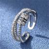 Adjustable Anxiety Ring for Women, to My Granddaughter, I Will Protect You from Anything You Fear Fidget Ring, Granddaughter Ring from Grandma, Fidget Rings, Open Spinner Anxiety Ring (Rose Gold) view 2