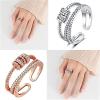 Adjustable Anxiety Ring for Women, to My Granddaughter, I Will Protect You from Anything You Fear Fidget Ring, Granddaughter Ring from Grandma, Fidget Rings, Open Spinner Anxiety Ring (Rose Gold) view 4