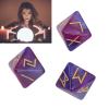 8 Sided Dice, Rune Dice Set - Star Sky Mystic Colors Astrology Learning Prediction Polyhedral Dice for Divination Blue view 3