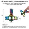 CHEETOP Precision Metal Spinning Top, Long Lasting Spin Time and Perfect Balance, Skilled Adult Easily Exceed 10 Mins, Portable Stainless Steel EDC Office Desktop Game Toys (S, Iridescent) view 2