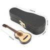 LiebeWH Miniature Wooden Guitar Model Worlds Smallest Musical Instrument Display with Stand Home Desk Decor Collectible Ornament for Office and Dollhouse view 3