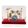 Miniature Musical Instrument Drum Set for Desk Mini Drum Set Model Display Ornaments Craft Home Decor (18cm) view 1