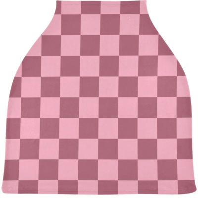 Brown Checkered Baby Car Seat Covers Buffalo Check Carseat Canopy Soft Infant Stroller Cover Nursing Breastfeeding Covers for Girls Boys Newborn Fit Summer Spring Autumn