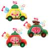Dickie Toys ABC Fruit Friends Toy Car (12 cm) Colourful Car with Music Box and Wobble Caterpillar, Baby Toy from 1 Year (3 Assorted Designs, Random Selection) view 3