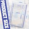 12 PCS Card Case Holder for Trading Cards, Acrylic Graded Card Slab Baseball Card Sleeves with Label Position Fit for MTG TCG and Sport Cards view 2