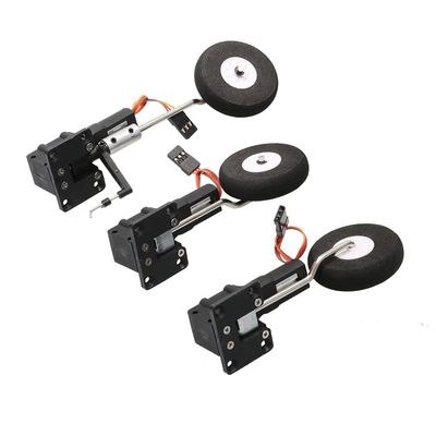 ZHIPAIJI Electronic Landing Gear, 1 Set RC Airplane 25g Electronic Retractable Landing Gear Metal Worm Rod Digtal Servoless Retract Gears for RC Fixed Wing Airplane Plane Model Drone Accessories Part