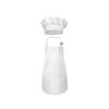 ccHuDE 2 Pcs Kids Chef Apron Hat Children Cooking Apron Adjustable Baking Apron Child Painting Aprons for Toddler White view 1