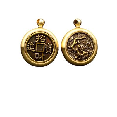 xiexuelian Zodiac Handle Piece Lucky Transfer Accessories Pure Brass Rotating Text Play Decompression Artifact Accessories Play pendant 1Pcs()