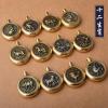 xiexuelian Zodiac Handle Piece Lucky Transfer Accessories Pure Brass Rotating Text Play Decompression Artifact Accessories Play pendant 1Pcs() view 2