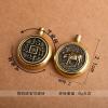 xiexuelian Zodiac Handle Piece Lucky Transfer Accessories Pure Brass Rotating Text Play Decompression Artifact Accessories Play pendant 1Pcs() view 3