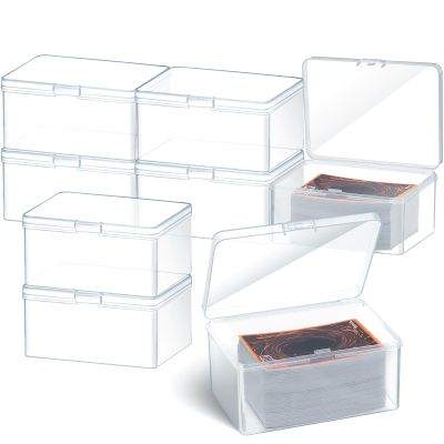 Vicenpal Playing Deck Card Storage Box Plastic Card Boxes Compatible with 100 Mtg Holder Storage Case 4.3 x 2.95 x 2.2 Inches Organizer Snap Closed Trading Games Collector(8 Pcs)