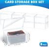 Vicenpal Playing Deck Card Storage Box Plastic Card Boxes Compatible with 100 Mtg Holder Storage Case 4.3 x 2.95 x 2.2 Inches Organizer Snap Closed Trading Games Collector(8 Pcs) view 2