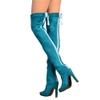 Fremego 1/6 Scale Female Shoes,Female High Heels Sandal Boots Shoes Accessory for 12inch PH TBL JO Action Figure Body (Green Boot) view 2