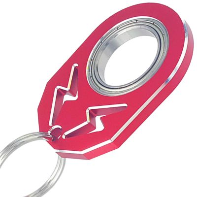 YIPUKIYI Keychain Spinner Fidget Keychain Fidget Ring Metal Key Chain Spinner Fidget Spinner Keychain Toy for Man Women and Kids (Red)