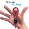 YIPUKIYI Keychain Spinner Fidget Keychain Fidget Ring Metal Key Chain Spinner Fidget Spinner Keychain Toy for Man Women and Kids (Red) view 3
