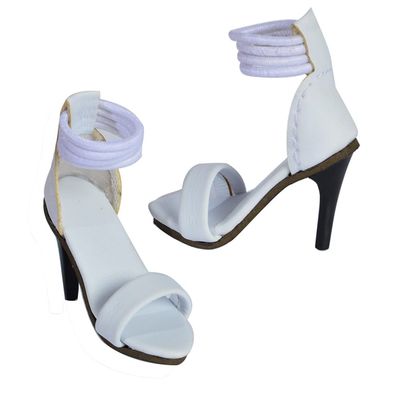 1/6 Scale Female Shoes,Female High Heels Sandal Boots Shoes Accessory for 12inch PH TBL JO Action Figure Body (White Sandal 1)
