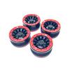KingVal Replacement 4PCS Aluminum Alloy 1.9'' Beadlock Wheel Rims Wheel Hub 12mm Compatible with Axial SCX10 SCX10 II TRX4 RC4WD D90 1/10 RC Crawler Car (Red) view 1