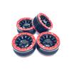 KingVal Replacement 4PCS Aluminum Alloy 1.9'' Beadlock Wheel Rims Wheel Hub 12mm Compatible with Axial SCX10 SCX10 II TRX4 RC4WD D90 1/10 RC Crawler Car (Red) view 3