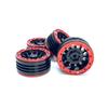 KingVal Replacement 4PCS Aluminum Alloy 1.9'' Beadlock Wheel Rims Wheel Hub 12mm Compatible with Axial SCX10 SCX10 II TRX4 RC4WD D90 1/10 RC Crawler Car (Red) view 4