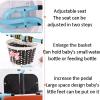 JIYIAN Double Seat Children Tricycle with Back Seat Storage Basket Built-in Multifunction Trike Perfect Two Children Ages 1-6 Years Old Over 1 Year Old Girl Gifts,Pink view 3