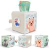 Fun Baby Tissue Box with Stimulating Mirror For Endless Entertainment - Soft Montessori Toy w/ Crinkle Paper & Fabric Tissues - The Perfect Sensory Toy For Newborn/Infant Development From 6-12+ Months view 1