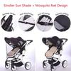 Baby Stroller Sun Shade with Mosquito Net Sun Shield Anti-UV Toddlers Stroller Canopy Summer Pram Sunshade Awning Breathable Pushchair Buggy Sun Rain Cover for Car Seat Jogger Accessories view 3