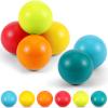 Bucherry 12 Pcs Montessori Wooden Balls 1.8 Inch Wooden Replacement Ball Educational Counting Toys Preschool Learning Material and Stacker Matching(Fresh Color) view 1
