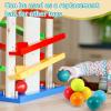 Bucherry 12 Pcs Montessori Wooden Balls 1.8 Inch Wooden Replacement Ball Educational Counting Toys Preschool Learning Material and Stacker Matching(Fresh Color) view 3