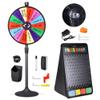 WinSpin 24 Inch Dual Use Spinning Wheel 14 Slots Prize Wheel with 41x25 Prize Drop Game Board w/LED Light for Party, Tradeshow view 2