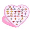 OSDUE Little Girl Jewel Rings, 36 PCS Adjustable Duplicate-Free Kids Jewelry Ring Set, Pretend Play and Dress Up Rings for Girls, Perfect Birthday/Children'S Day/New Year Gift for Girls Aged 3-12 view 1