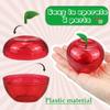 DOERDO 12pcs Red Apple Container Fruit Candy Box Plastic Bobbing Apples Christmas Tree Decorations, 2.4"x2.4" view 3